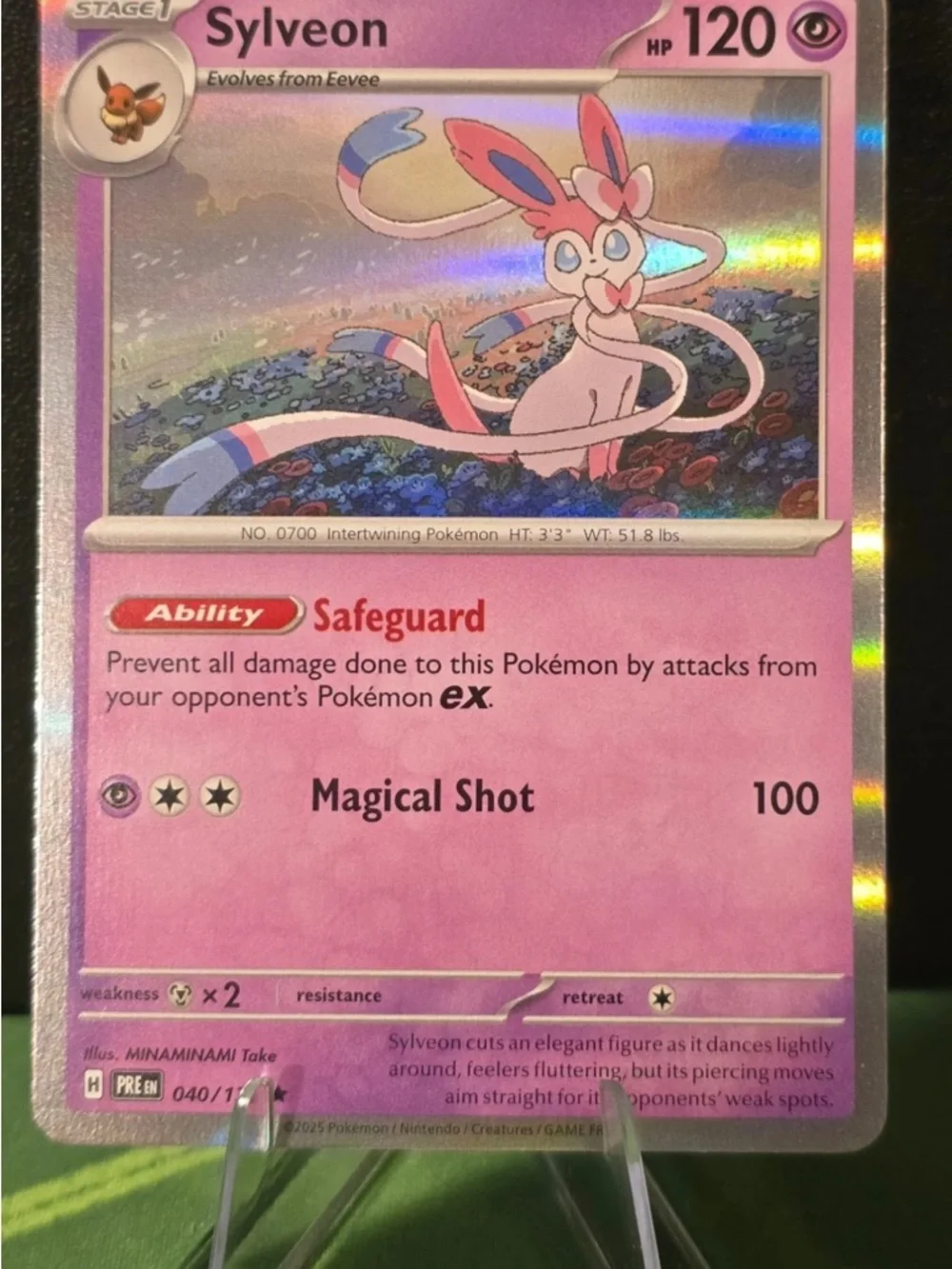 Pokémon Prismatic Evolutions Reverse Holo Eevee 074 + 8 Holo Eeveelutions Set NM